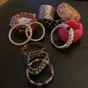 Assortment of fashion sassy/colorful bracelets